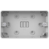 Show details for Lisse 2 Gang 25mm Surface Pattress Box - White