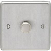 Show details for  LED 2 Way Dimmer Switch, 1 Gang, Satin Stainless Steel, Stainless Steel Range