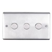 Show details for 3 Gang 2 Way LED Dimmer Switch - Satin Stainless