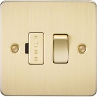 Show details for  13A Switched Fused Spur Unit, 1 Gang, Brushed Brass