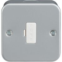 Show details for  Metal Clad 13A Fused Spur Unit, 1 Gang, Grey, White Insert