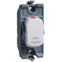 Show details for  20A Double Pole Grid Switch Module 'Dishwasher', White, Lisse Range