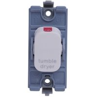 Show details for 20A Double Pole Grid Switch Module 'Tumble Dryer', White, Lisse Range