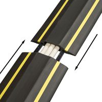 Show details for  Linkable Medium Duty Floor Cable Cover - Black & Yellow Stripe