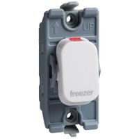 Show details for 20A Double Pole Grid Switch Module 'Freezer', White, Lisse Range