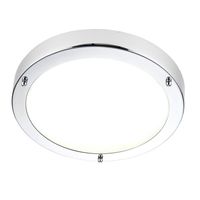 Show details for  IP44 9W Chrome Plated Portico Flush LED Light - Cool White