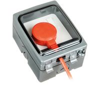 Show details for Weathersafe Vision 13A Switched Socket, 1 Gang, IP66, Grey/Clear