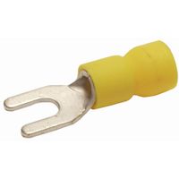 Show details for  Crimp Terminal Fork, 6.6mm, 4mm²-6mm², Yellow, 600V [Pack of 100]