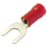 Show details for  Crimp Terminal Fork (4.3mm) - Red [Pack of 100]