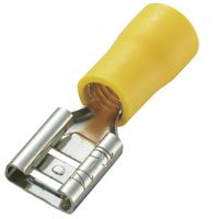 Show details for  Crimp Terminal Female Spade (6.3mm) - Yellow [Pack of 100]