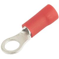Show details for  Insulated Crimp Terminal Ring (4.3mm) - Red [Pack of 100]