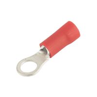 Show details for  Insulated Crimp Terminal Ring (4.3mm) - Red [Pack of 100]