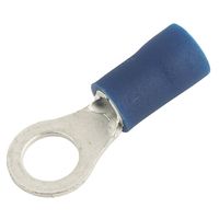 Show details for  Insulated Crimp Terminal Ring (6.4mm) - Blue [Pack of 100]