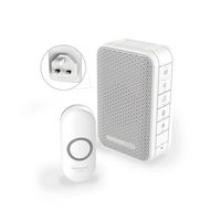 Show details for  Wireless Plug-In Doorbell with Volume Control & Push Button - White