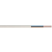 Show details for  2192Y Flat Flexible Cable, 0.75mm², 2 Core, PVC, White (5m Coil)