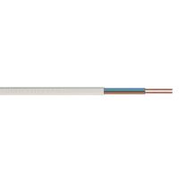 Show details for  2192Y Flat Flexible Cable, 0.75mm², 2 Core, PVC, White (100m Drum)