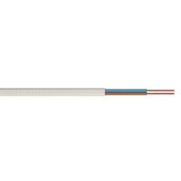Show details for  2192Y Flat Flexible Cable, 0.5mm², 2 Core, PVC, White (5m Coil)