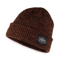 Show details for Vintage Beanie Hat, Black/Orange, One Size