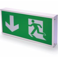 Show details for  Rhine 5W Universal LED Emergency Exit Box, Arrow Down, 6400K, 12lm, IP44