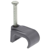 Show details for  Cable Clip, 10mm² - 16mm², Twin and Earth Cable, Polyethylene, Grey [Pack of 100]