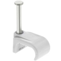 Show details for  Flat Cable Clip, 1mm²-1.5mm², 5mm x 8mm, White [Pack of 100]