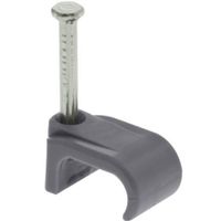 Show details for  Flat Cable Clip, 2 x 1mm²-1.5mm², 5mm x 16mm, Grey [Pack of 100]