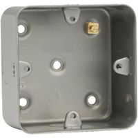 Show details for  Metal Clad Surface Box, 1 Gang, 50mm, Grey, Essentials Range
