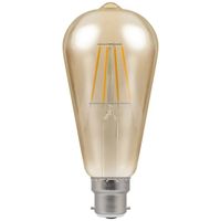 Show details for  5W LED ST64 Filament Antique Lamp, 2200K, 410lm, B22d, Dimmable