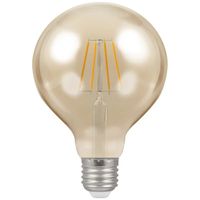 Show details for  5W LED Globe G95 Filament Antique Lamp, 2200K, 400lm, E27, Dimmable
