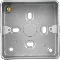 Show details for  Metal Clad Back Box with Knockouts, 1 Gang, Grey, Sollysta Range