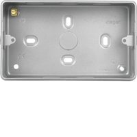 Show details for  Metal Clad Back Box with Knockouts, 2 Gang, Grey, Sollysta Range