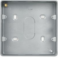 Show details for  Grey Metalclad 2 Row 40mm Box - With Knockouts - For 6 Or 8 Gang Grids