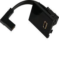 Show details for  HDMI Outlet, 2 Module, Black