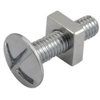 Show details for  Roofing Bolt, M6 x 20mm, Bright Zinc Plated Steel [Pack of 100]