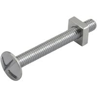 Show details for  Roofing Bolt, M6 x 50mm, Bright Zinc Plated Steel [Pack of 100]