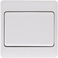 Show details for  10AX Wide Rocker Switch, 1 Gang, White, Mode Range