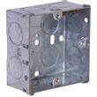 Show details for  Flush Back Box with Earth Tag and knockouts, 1 Gang, 35mm, Pre Galvanised Steel