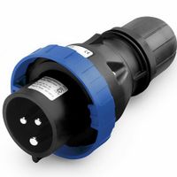 Show details for  16A Industrial Plug, 2P+E, 250V, Blue, IP66