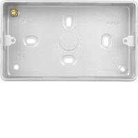 Show details for  Metal Clad Back Box with Knockouts, 2 Gang, White, Sollysta Range