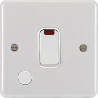 Show details for  Metal Clad 20A Double Pole Switch with LED Indicator and Flex Outlet, 1 Gang, White, White Insert, Sollysta Range