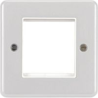 Show details for  Sollysta Metalclad Euro Plate, 2 Module, White