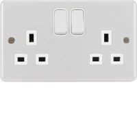 Show details for  Metal Clad 13A Double Pole Switched Socket, 1 Gang, White, White Insert, Sollysta Range