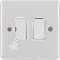 Show details for Metal Clad 13A Switched Fuse Connection Unit with Flex Outlet, 1 Gang, White, White Insert, Sollysta Range