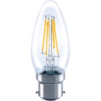 Show details for  3.4W LED Candle Lamp, B22, 2700K, Non-Dimmable, Clear