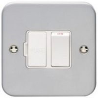 Show details for  Metal Clad 13A Switched Fuse Spur, 1 Gang, Grey, White Insert, Utility Range