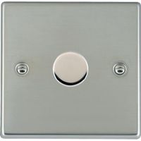 Show details for  100W LED 2 Way Dimmer Switch, 1 Gang, Bright Steel, Hartland Range
