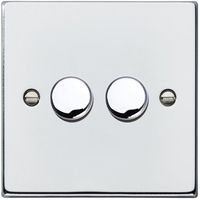 Show details for  100W LED 2 Way Dimmer Switch, 4 Gang, Bright Steel, Hartland Range