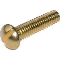 Show details for  Roundhead Machine Screw, Slotted, 2BA x 1 1/2", Brass [Pack of 100]