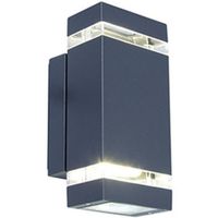 Show details for  8.3W Up & Down Wall Light, 4000K, 500lm, Grey, IP44, Focus Range