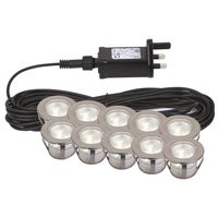 Show details for  Twilight 45mm Round LED Decking Light Kit, 180lm, 4000K, Stainless Steel, IP67